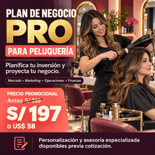 Plan de Negocio PRO para Peluquerías y Salones de Belleza — Word + Excel + PowerPoint