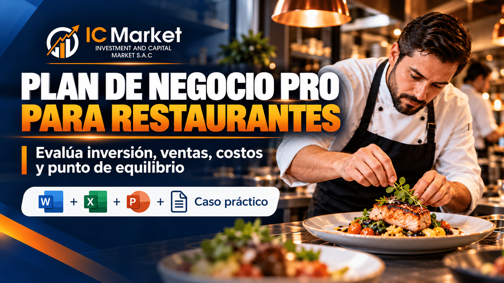Plan de Negocio PRO para Restaurantes: inversión, ventas, costos y punto de equilibrio